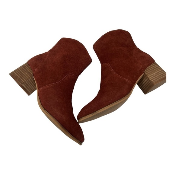 Lucky Brand Laidem Bootie Brown Suede Woman’s Size 8.5 M - Picture 12 of 14